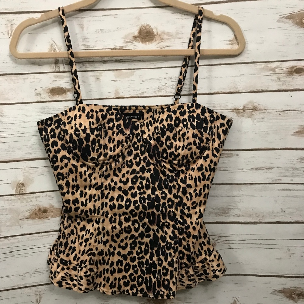Cheetah Print Peplum Top